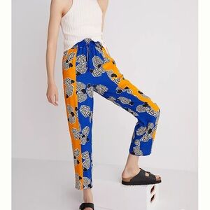Farm Rio For Anthropologie Leopard Tropical Pants Size LP